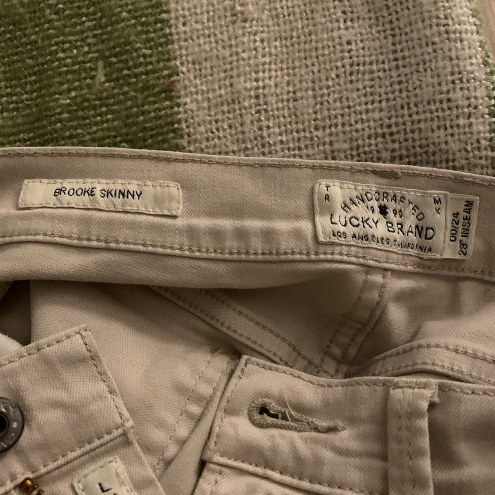 Lucky brand Brooke skinny 00/24 29”inseam offwhite - Picture 6 of 6